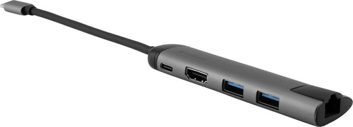 Verbatim USB-C Docking Station με HDMI 4K PD Ethernet Ασημί Verbatim