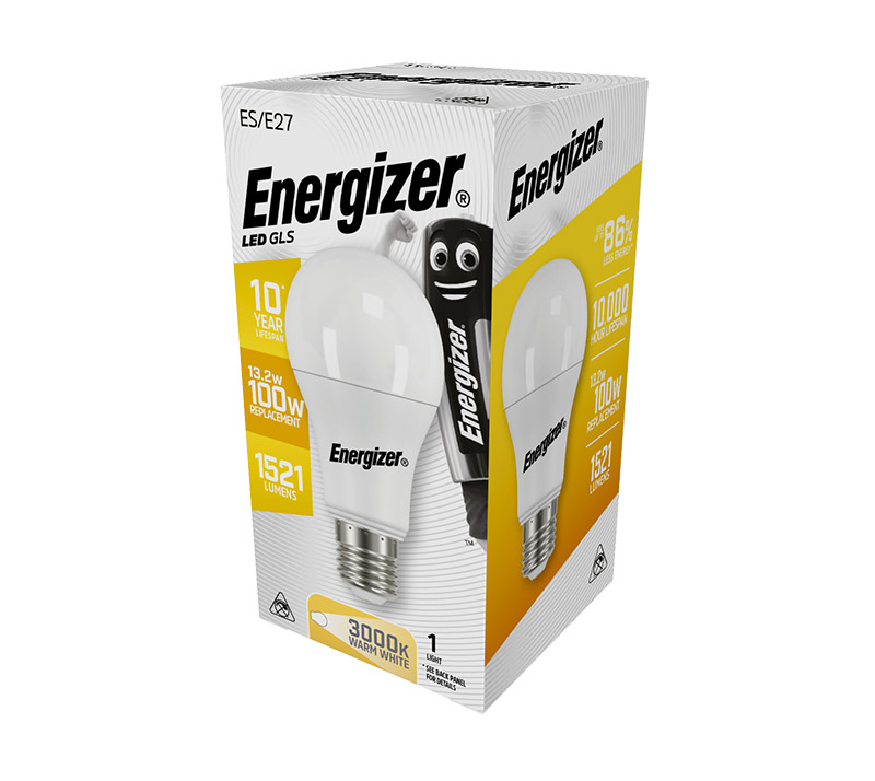 Energizer BEC Κοινή Λάμπα LED 13.8W E27 1521lm 3000K Θερμό Λευκό Energizer