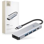Tech-Protect 5IN1 USB-C Docking Station με HDMI 4K PD Γκρι