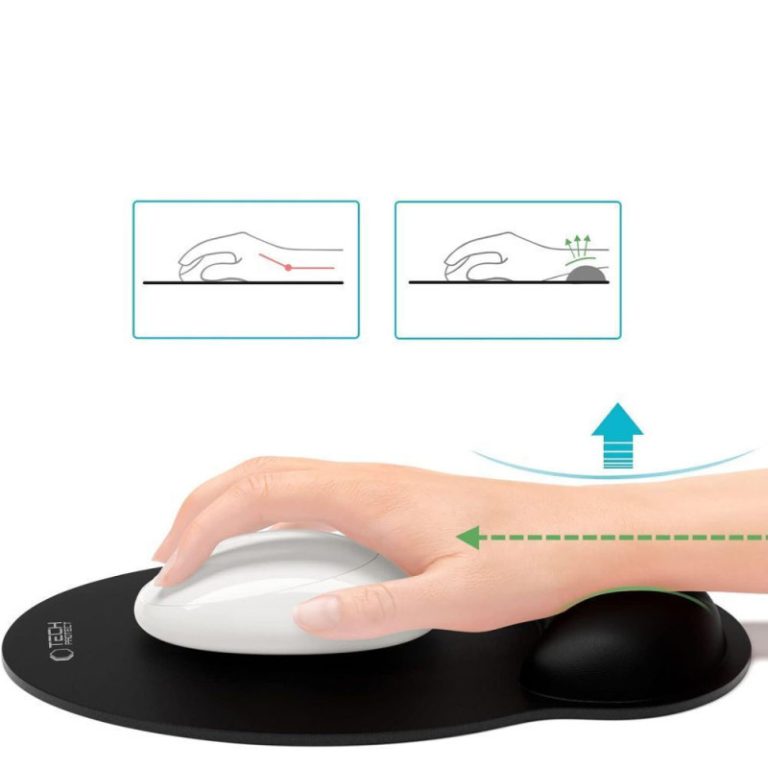 Tech-Protect Mouse Pad (250mm) με Στήριξη Καρπού Μαύρο