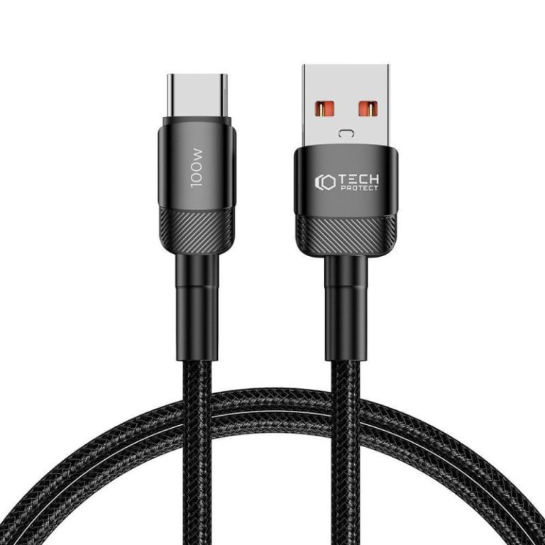 Tech-Protect Ultraboost Evo USB 2.0 Καλώδιο USB-C male - USB-A 100W 1m - Μαύρο - Tech-Protect