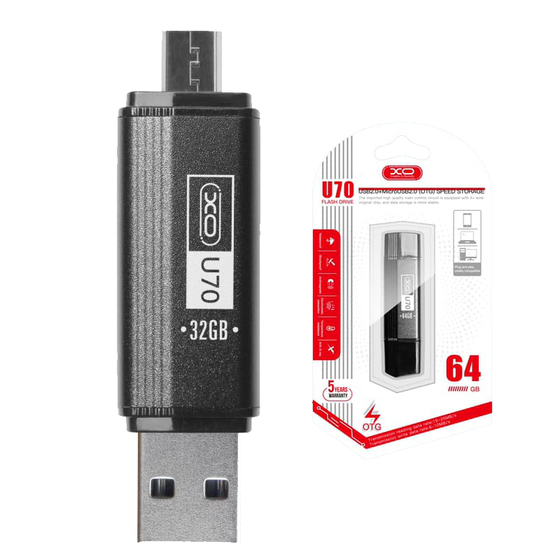 XO Στικάκι 64GB U70 OTG Micro USB 2.0 XO