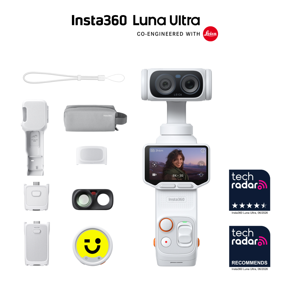 Insta360 Luna Ultra Creator Bundle White - 1-Inch 8K Leica Sensor