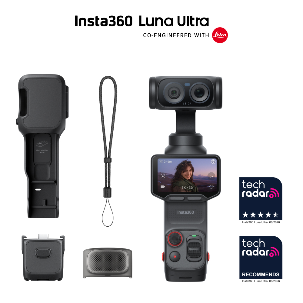 Insta360 Luna Ultra Standard Bundle Black - 1-Inch 8K Leica Sensor