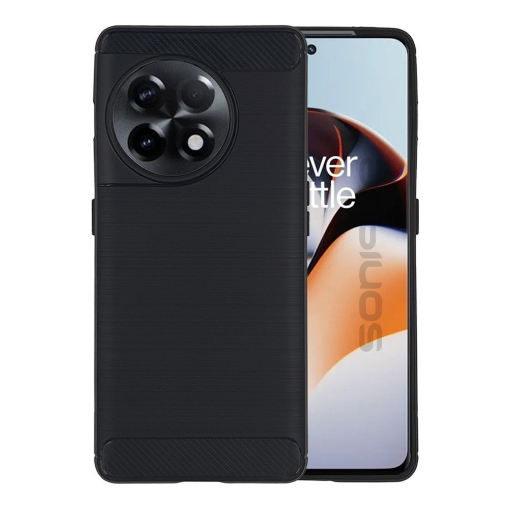 Θήκη Σιλικόνης Sonique Carbon Brushed OnePlus 11R Μαύρο Sonique