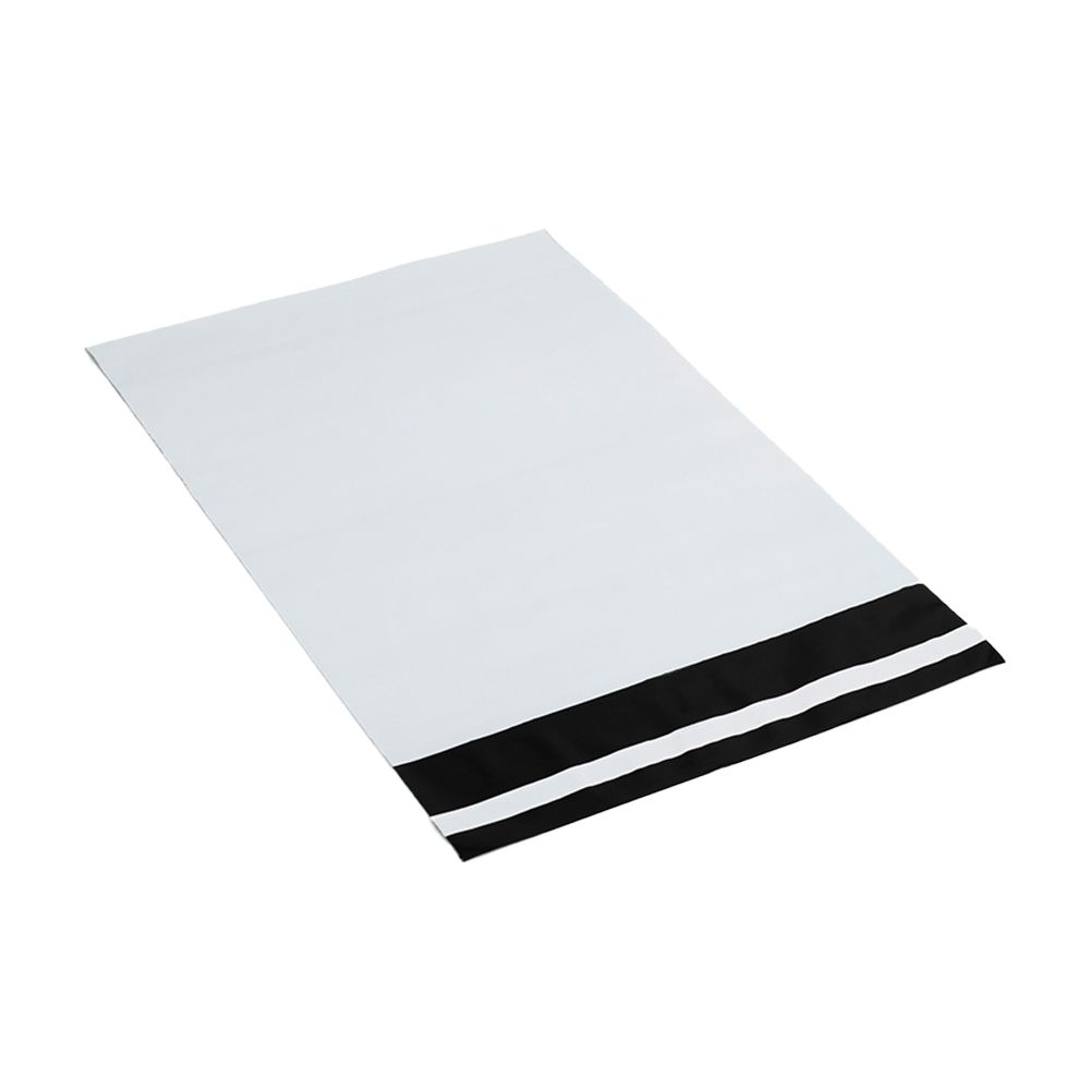 Πλαστική Σακούλα Courier με ταινία 30cm x 35cm+5cm αυτί 100τμ Λευκό OEM