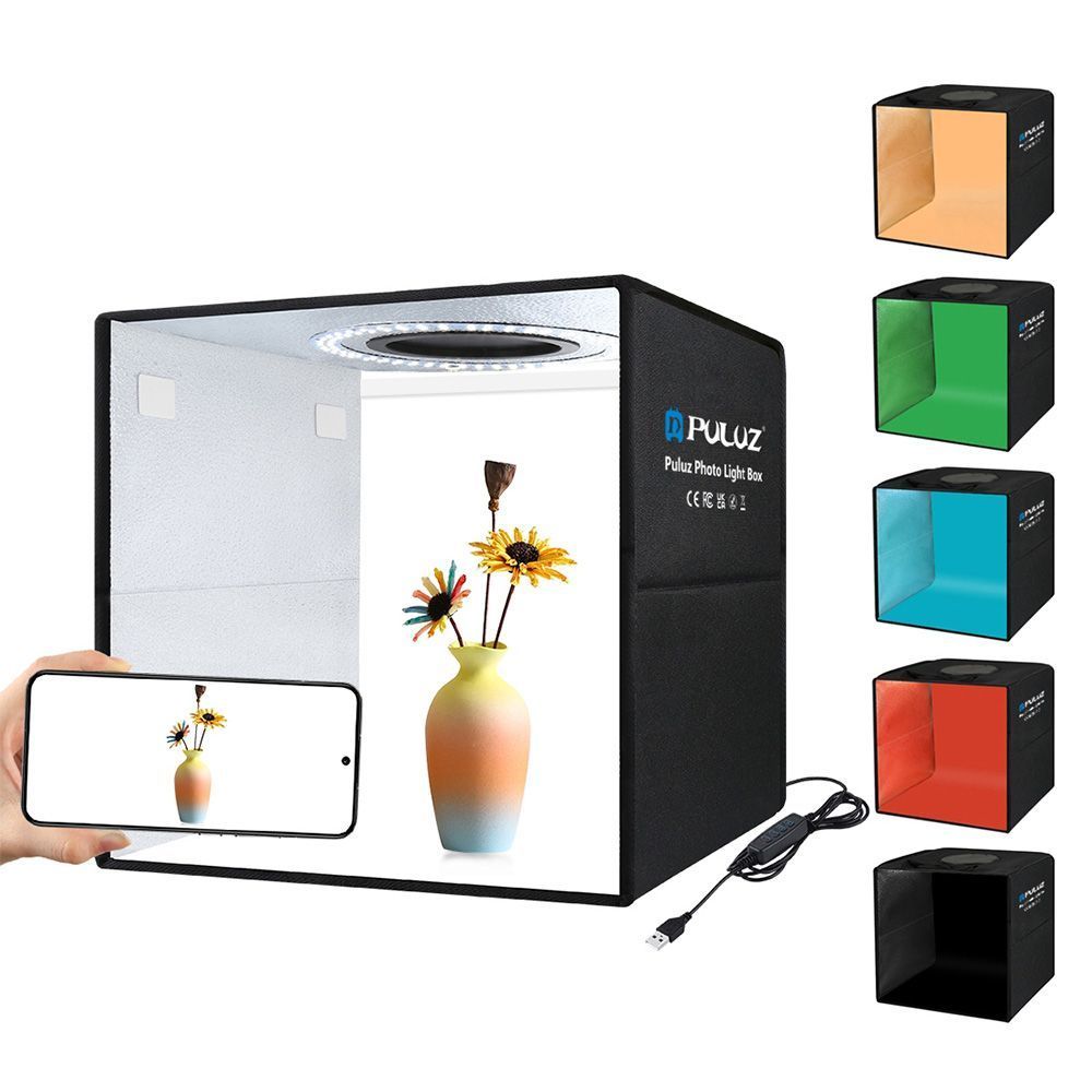 Puluz Φωτογραφικό Στούντιο Προϊόντων με 6 Backgrounds και LED Φωτισμό 30x30x30cm Puluz