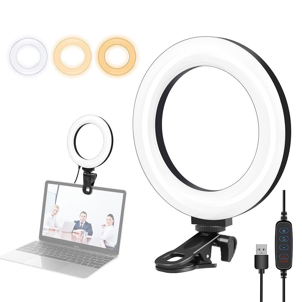 Ring Light Puluz LED 6.2" 16cm με Κλιπ για Γραφείο και Οθόνη Puluz