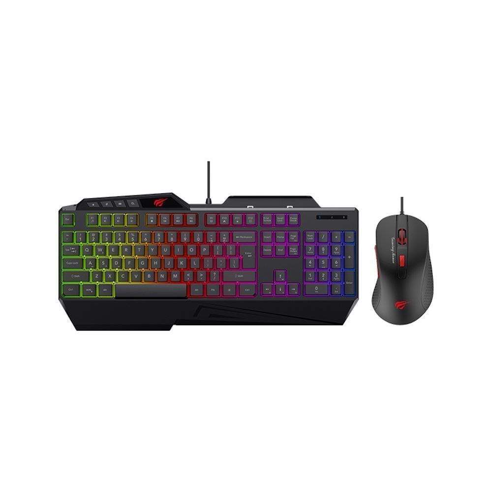 Havit KB852CM Set Σετ Gaming Πληκτρολόγιο με RGB φωτισμό & Ποντίκι (Αγγλικό US) Havit
