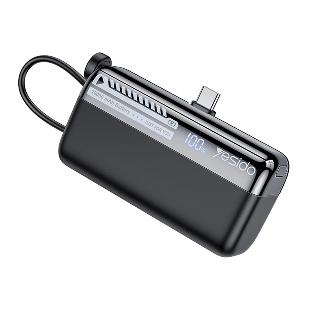 Yesido Capsule Powerbank YP99 10000mAh 22.5W Type-C με ενσωματωμένο καλώδιο Lightning