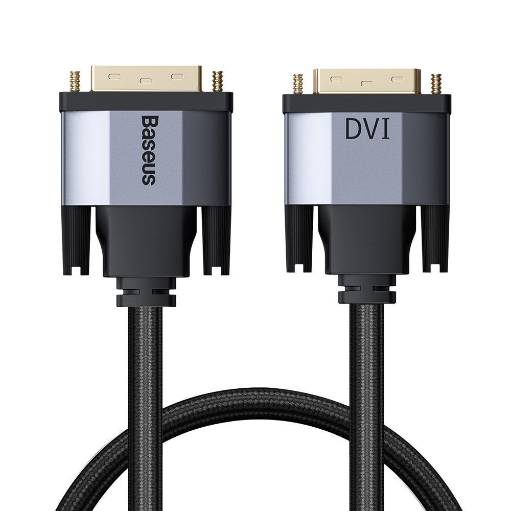 Baseus Cable DVI-D male - DVI-D male 1m Γκρι Baseus