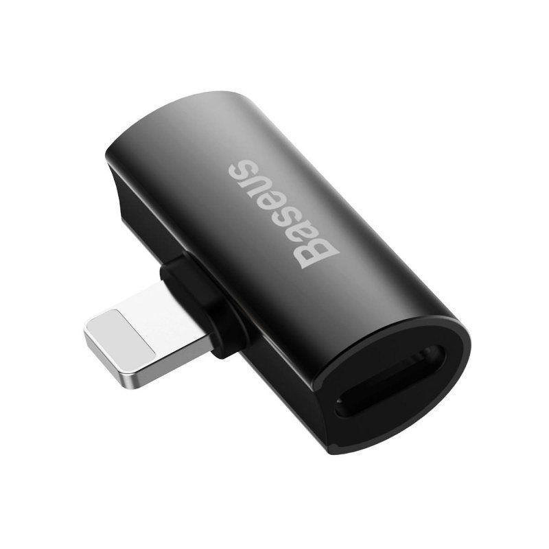 Baseus L46 Adapter Lightning male - 2x Lightning female Μαύρο Baseus