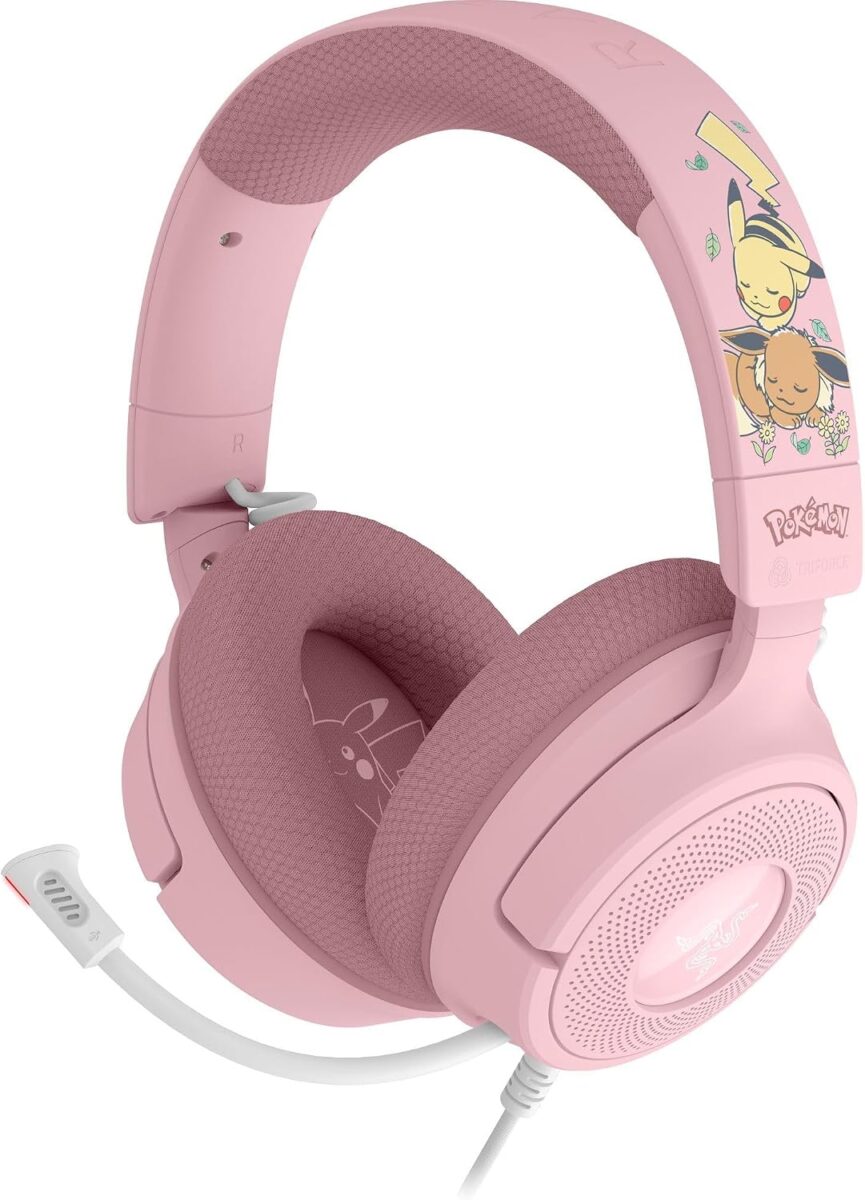 Razer Kraken V4 X - Pokemon Pikachu/Eevee - USB RGB 7.1 Gaming Headset - 40 MM Driver - PC/PS5/PS4