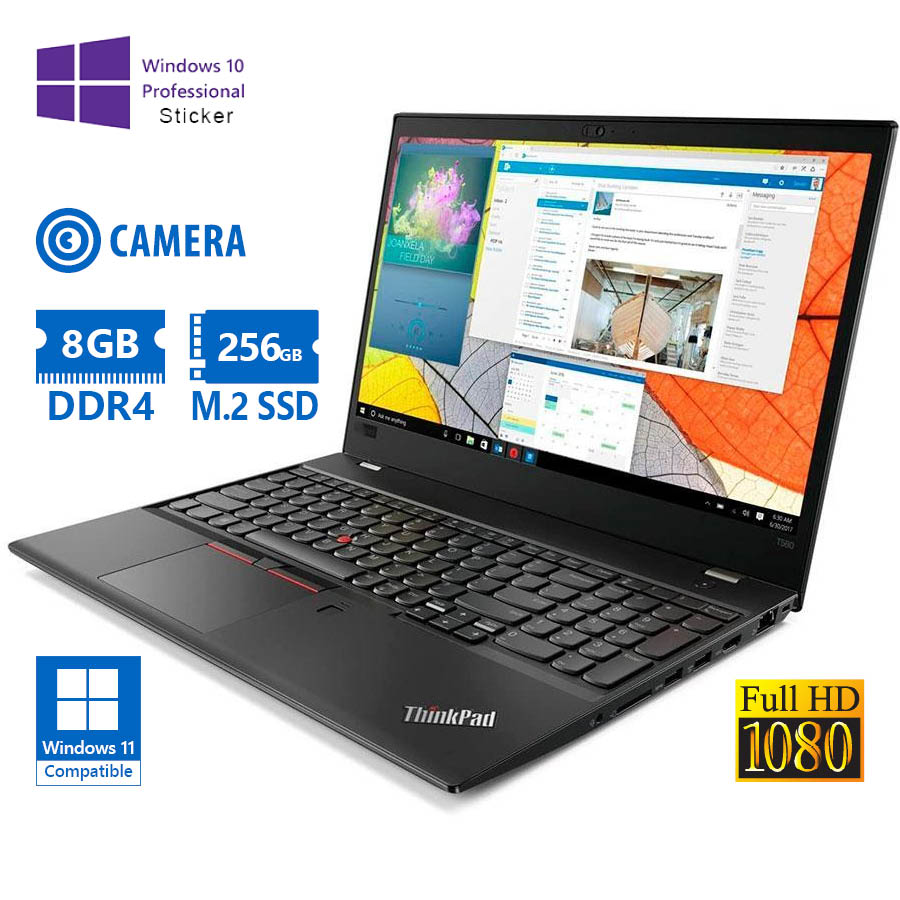 Lenovo (A-) ThinkPad T580 i5-8350U/15.6``FHD/8GB DDR4/256GB M.2 SSD/No ODD/Camera/10P Grade A- Refur